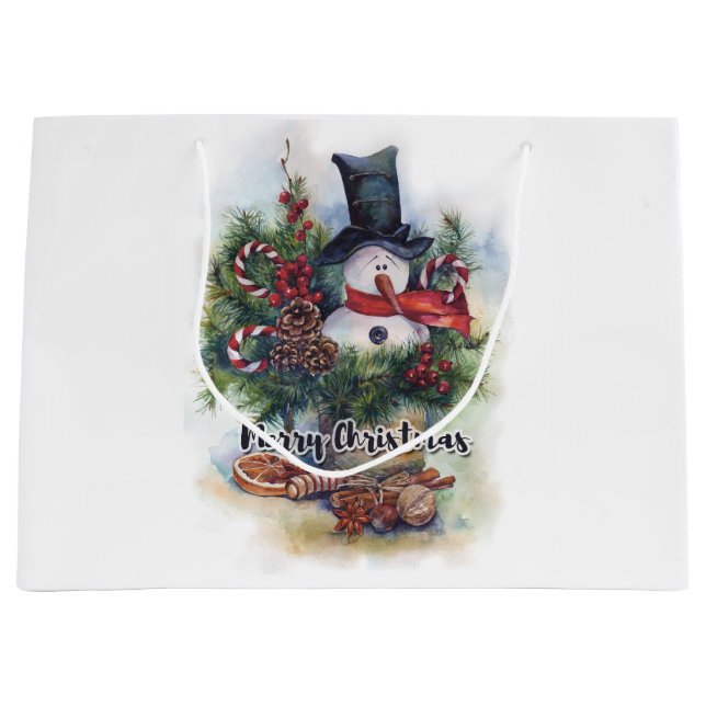 Sacola Para Presentes Grande Feliz Natal (Frente)