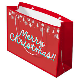 Sacola Para Presentes Grande Feliz Natal - Bolsas de Papel - Vermelho