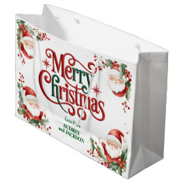 Sacola Para Presentes Grande Feliz Natal do Papai Noel
