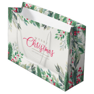 Sacola Para Presentes Grande Feliz Natal e Feliz ano novo
