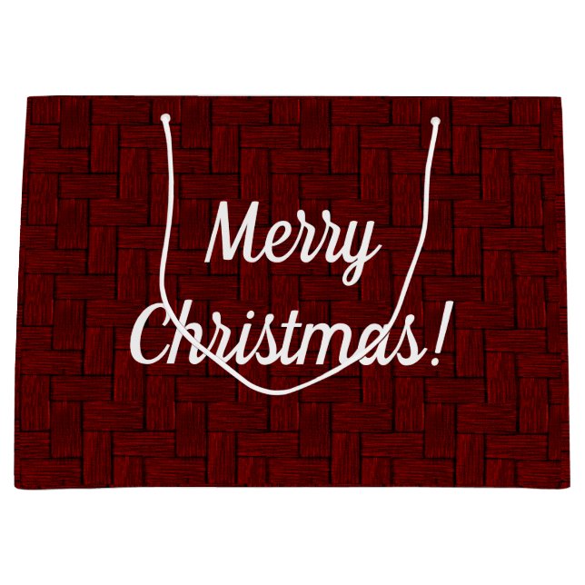 Sacola Para Presentes Grande Feliz Natal Ruby Gift Bag (Frente)