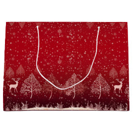 Sacola Para Presentes Grande Feliz Natal Vermelho