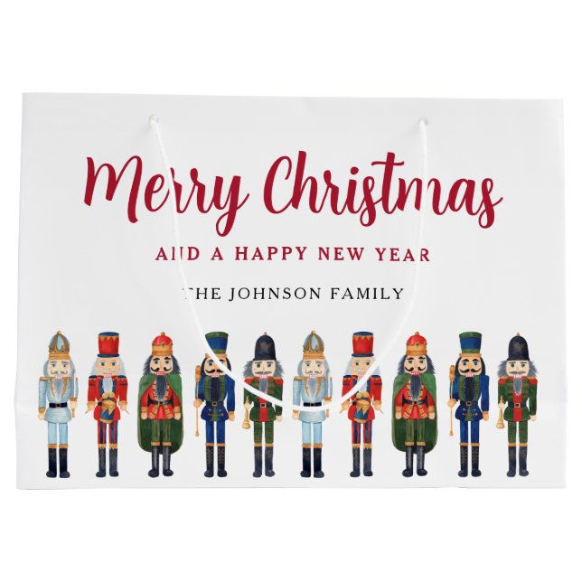 Sacola Para Presentes Grande Feliz Noz-Craz Feliz Natal (Verso)