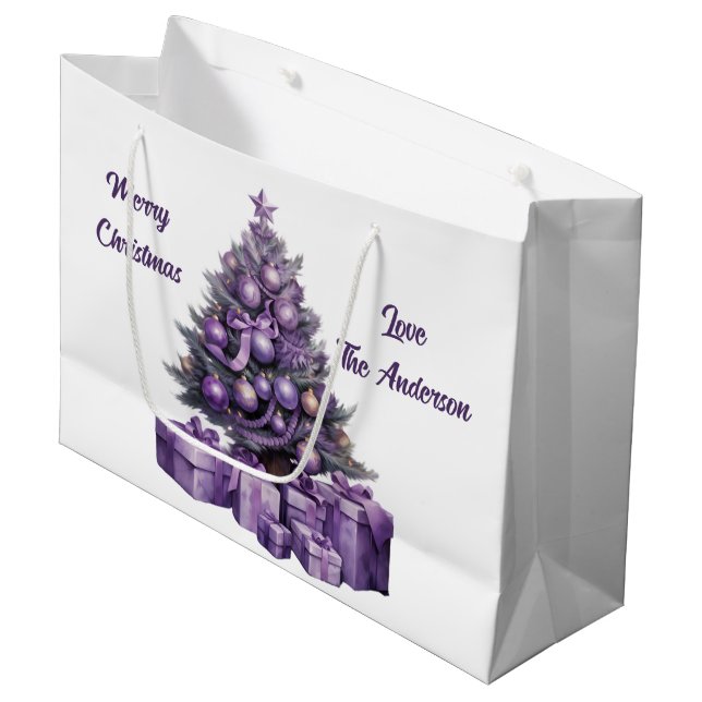 Sacola Para Presentes Grande Feliz Puro Natal (Frente inclinada)