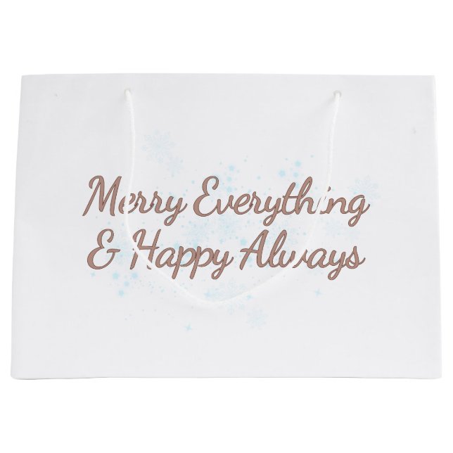 Sacola Para Presentes Grande Feliz Tudo e Feliz Sempre, calor de férias, (Frente)