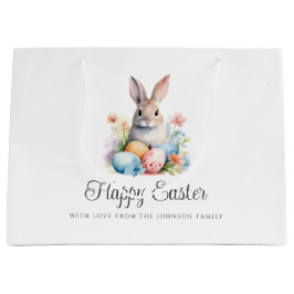 Sacola Para Presentes Grande Felz pascoa coelho bonito