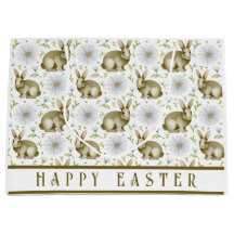 Felz pascoa Floral Vintage Bunny