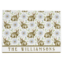Sacola Para Presentes Grande Felz pascoa Floral Vintage Bunny