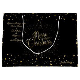 Sacola Para Presentes Grande Feriado de inverno deseja luxo personalizado XMAS