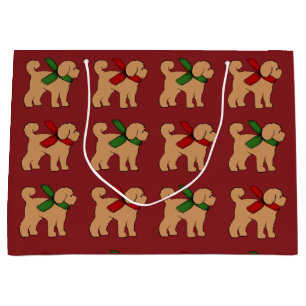 Sacola Para Presentes Grande Feriado de Natal do Cachorro Puppy