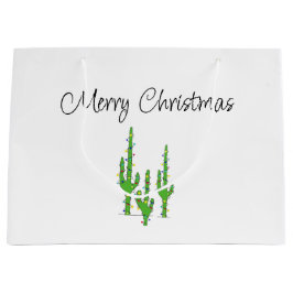 Sacola Para Presentes Grande Feriado do Sudoeste do Deserto do Cactus Natal