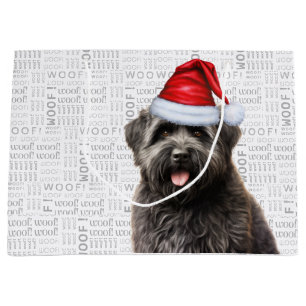 Sacola Para Presentes Grande Feriado Engraçado de Natal Bouvier Lover