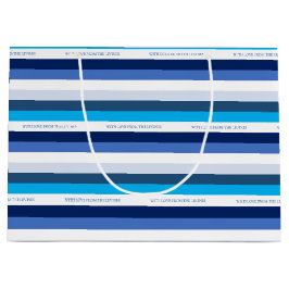 Sacola Para Presentes Grande Feriado Personalizado da Faixa de Hanukkah