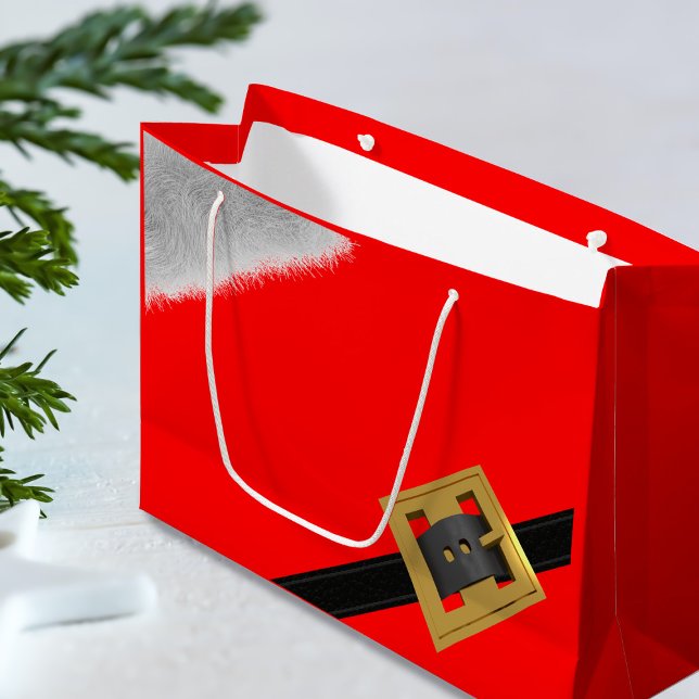 Sacola Para Presentes Grande Feriado Vermelho de Natal do Pai Natal Moderno (Fun and festive gift bag just for you)