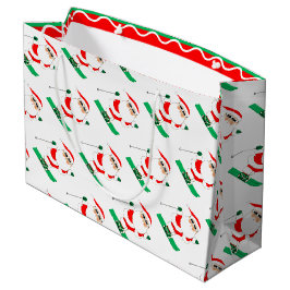 Sacola Para Presentes Grande Férias de Natal de Esqui