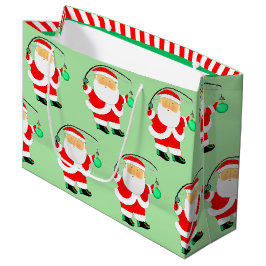Sacola Para Presentes Grande Férias de Natal de Pesca