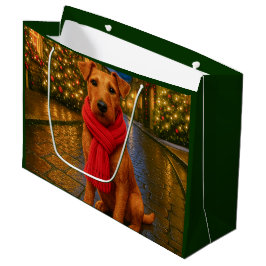 Sacola Para Presentes Grande Férias do Irish Terrier