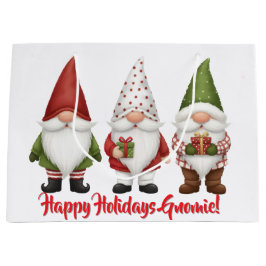 Sacola Para Presentes Grande Férias Felizes Gnomie