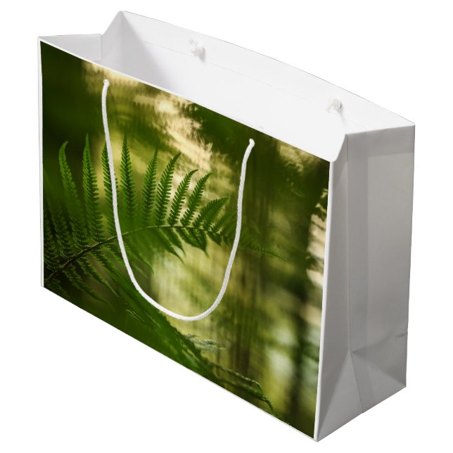 Sacola Para Presentes Grande Fern Nature Photo (Verso inclinado)