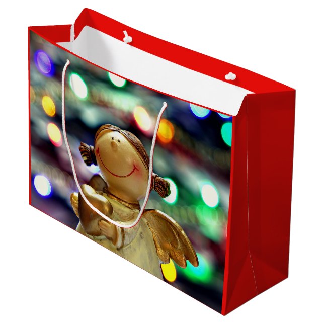 Sacola Para Presentes Grande FesNatal Angel Gift Bag (Frente inclinada)