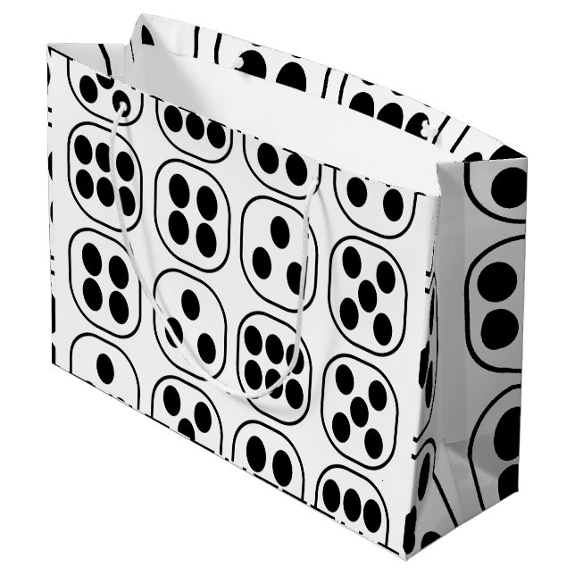 Sacola Para Presentes Grande Festa de aniversário de Rolamento de Disco (Verso inclinado)