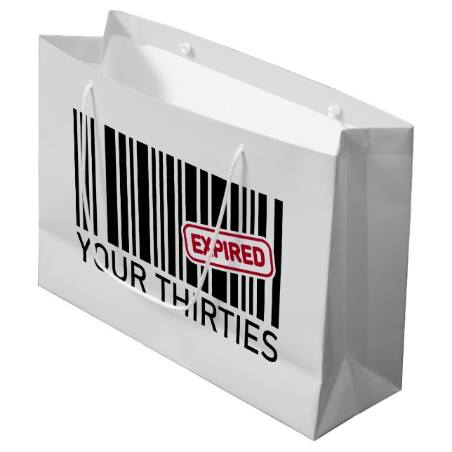 Sacola Para Presentes Grande Festa de aniversário engraçada 40º (Frente inclinada)