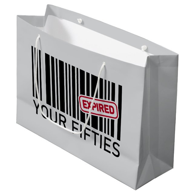 Sacola Para Presentes Grande Festa de aniversário engraçada 60º (Frente inclinada)