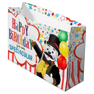 Sacola Para Presentes Grande Festa de Aniversário Infantil do Urso Polar do Cir