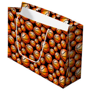 Sacola Para Presentes Grande Festa de esporte de basquete legal
