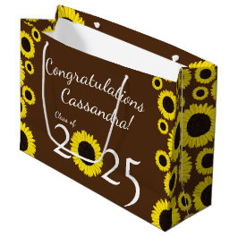 Sacola Para Presentes Grande Festa de formatura do campo dos girassóis