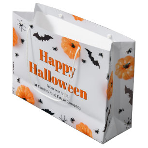Sacola Para Presentes Grande Festa de Halloween Personalizada da Empresa