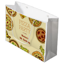 Festa de pizza de cartoon