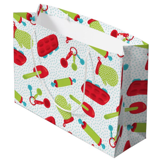 Sacola Para Presentes Grande festa festiva de Natal (Verso inclinado)