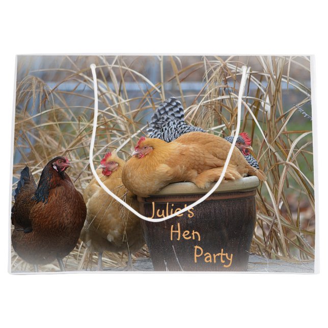 Sacola Para Presentes Grande Festa Hen (Frente)