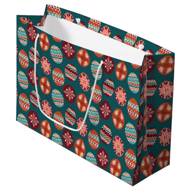 Sacola Para Presentes Grande Festive Easter Large Gift Bag (Frente inclinada)