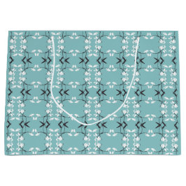 Sacola Para Presentes Grande Festive Royal Botanical Robin's Egg Blue