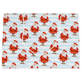 Sacola Para Presentes Grande Festivo Cute Santa Claus