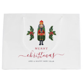 Sacola Para Presentes Grande Festivo Nutcracker Feliz Natal