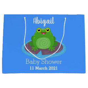 Sacola Para Presentes Grande Figura de desenho animado do sapo verde-bonito