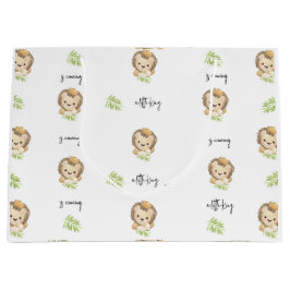 Sacola Para Presentes Grande filhotes de ladrões-do-rei-safari