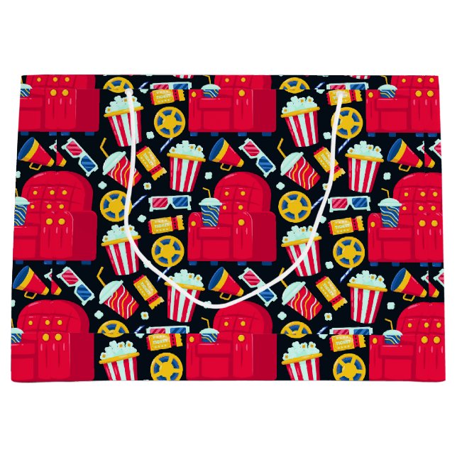 Sacola Para Presentes Grande Filmes em Cinema Filmes com Gift Bag (Frente)