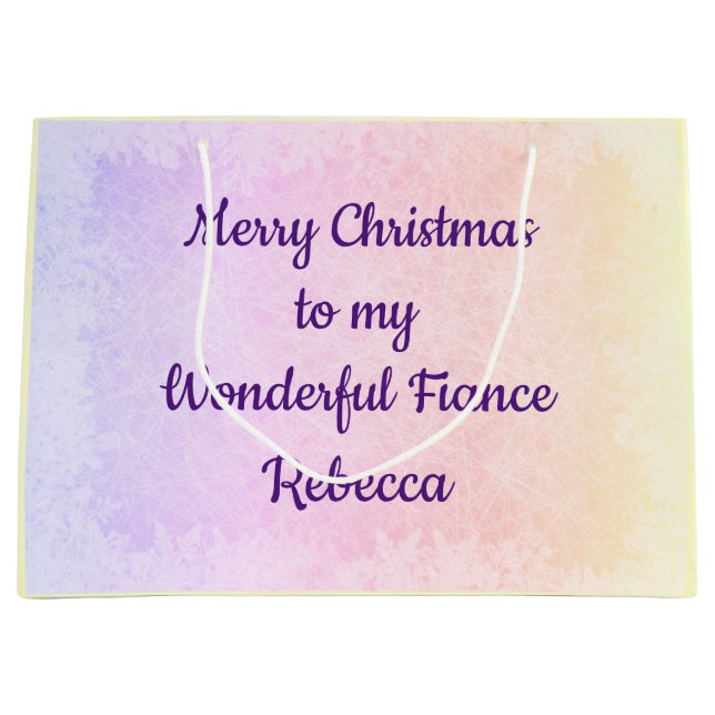 Sacola Para Presentes Grande Fim de Natal Personalizado (Frente)