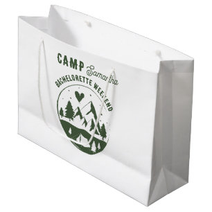 Sacola Para Presentes Grande Fim de semana de acampamento de despedida de solte