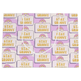Sacola Para Presentes Grande Fique Groovy