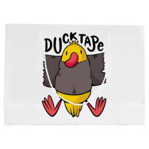Sacola Para Presentes Grande Fita de Pato Engraçado