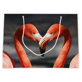 Sacola Para Presentes Grande Flamingo do Dia dos Namorados
