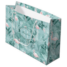 Flamingo Orchid Tropical Pattern Teal ID868