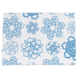 Sacola Para Presentes Grande Floco de neve