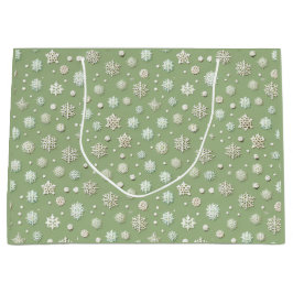 Sacola Para Presentes Grande Flocos de neve em casa