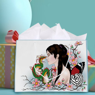Sacola Para Presentes Grande Flor de Cereja